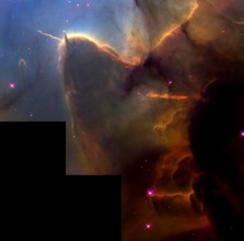3. The Trifid Nebula. Photo Credit: September 8, 1997, Earth-orbiting Hubble Space Telescope (HST); Marshall Space Flight Center (MSFC, http://mix.msfc.nasa.gov), National Aeronautics and Space Administration (NASA, http://www.nasa.gov), Government of the United States of America (USA).
