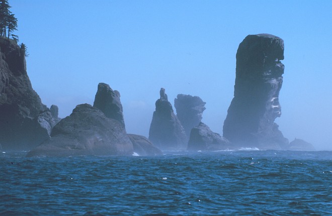 Fuca Pillar at Cape Flattery on the Olympic Peninsula, Olympic Coast National Marine Sanctuary, State of Washington, USA. Photo Credit: NOAA Central Library, National Oceanic and Atmospheric Administration Photo Library (http://www.photolib.noaa.gov, sanc0903), Sanctuary Collection, National Oceanic and Atmospheric Administration (NOAA, http://www.noaa.gov), United States Department of Commerce (http://www.commerce.gov), Government of the United States of America (USA).