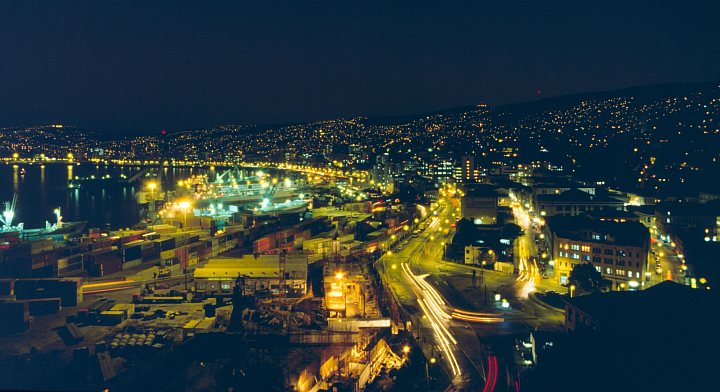 2. The City of Valparaiso as Seen From a Hill at Night, 1994-95 Austral Summer, Republica de Chile. Photo Credit: Lieutenant Philip Hall, NOAA Corps; National Oceanic and Atmospheric Administration Photo Library (http://www.photolib.noaa.gov, corp3016), NOAA Corps Collection, National Oceanic and Atmospheric Administration (NOAA, http://www.noaa.gov), United States Department of Commerce (http://www.commerce.gov), Government of the United States of America (USA).