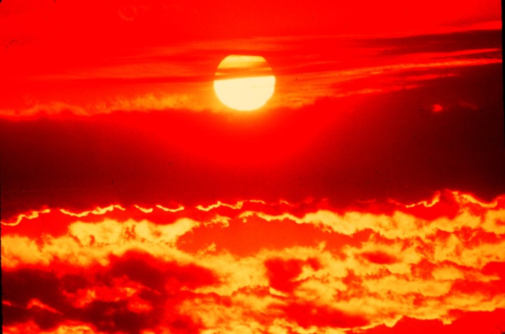 A Very Fiery Sunrise. Photo Credit: United States Department of Agriculture (USDA), National Oceanic and Atmospheric Administration Photo Library (http://www.photolib.noaa.gov, wea00173), Historic C&GS Collection, NOAA Central Library, National Oceanic and Atmospheric Administration (NOAA, http://www.noaa.gov), United States Department of Commerce (http://www.commerce.gov), Government of the United States of America (USA).