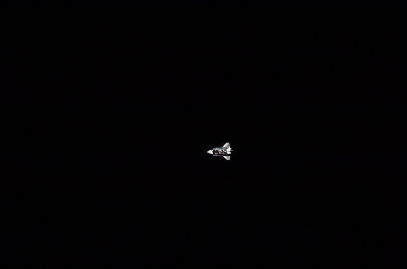 4. Another View of Space Shuttle Atlantis (STS-129) Backdropped By the Blackness of Space, November 18, 2009, As Seen From the International Space Station (Expedition Twenty-One). Photo Credit: NASA; STS-129 Shuttle Mission Imagery (http://spaceflight.nasa.gov/gallery/images/shuttle/sts-129/ndxpage1.html), ISS021-E-030513 (http://spaceflight.nasa.gov/gallery/images/shuttle/sts-129/html/iss021e030513.html), NASA Human Space Flight (http://spaceflight.nasa.gov), National Aeronautics and Space Administration (NASA, http://www.nasa.gov), Government of the United States of America.