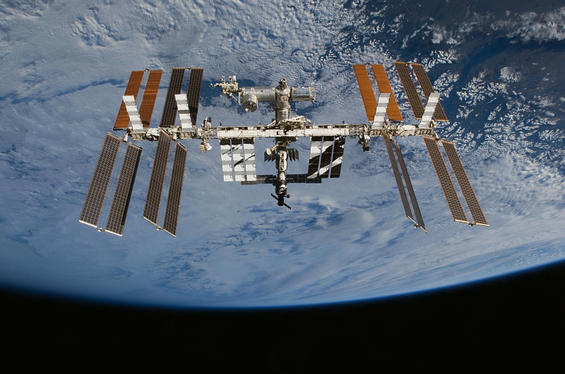 10. The International Space Station Backdropped By Cloudy Earth, November 25, 2009, As Seen From Space Shuttle Atlantis (STS-129). Photo Credit: NASA; STS-129 Shuttle Mission Imagery (http://spaceflight.nasa.gov/gallery/images/shuttle/sts-129/ndxpage1.html), S129-E-009245 (http://spaceflight.nasa.gov/gallery/images/shuttle/sts-129/html/s129e009245.html), NASA Human Space Flight (http://spaceflight.nasa.gov), National Aeronautics and Space Administration (NASA, http://www.nasa.gov), Government of the United States of America.