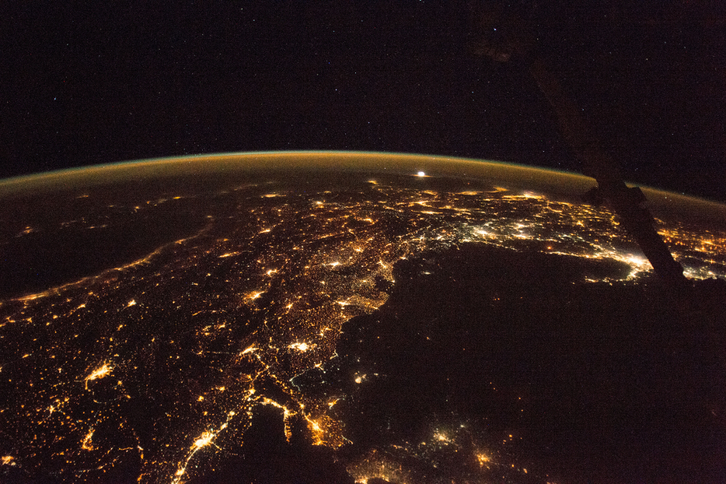 Photoset 1, Photograph 8. November 12, 2017 at 21:37:18 GMT, ISS053-E-218012, As Seen From the International Space Station (Expedition 53), Latitude: 34.2, Longitude: 32.8, Altitude: 215 Nautical Miles, Sun Azimuth: 4 degrees, Sun Elevation Angle: -74 degrees. Photo Credit: NASA; ISS053-E-218012, International Space Station (Expedition 53); Image courtesy of the Earth Science and Remote Sensing Unit, NASA Johnson Space Center, https://eol.jsc.nasa.gov. National Aeronautics and Space Administration (NASA, http://www.nasa.gov), Government of the United States of America (USA).