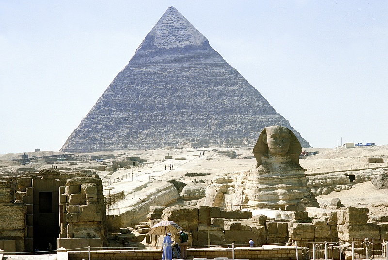 5. The Great Sphinx of Giza and One of The Great Pyramids, Jumhuriyat Misr al-Arabiyah - Arab Republic of Egypt. Photo Credit: Defense Visual Information Center (DVIC, http://www.DoDMedia.osd.mil, DF-ST-99-05286), United States Department of Defense (DoD, http://www.DefenseLink.mil or http://www.dod.gov), Government of the United States of America (USA).
