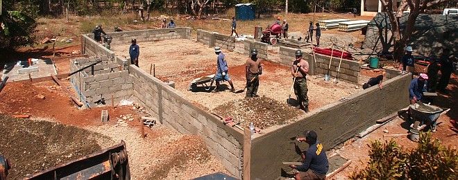 Building Construction at the Manuel Memorial Elementary School, February 19, 2004. Puerto Princesa, Palawan, Republika ng Pilipinas - Republic of the Philippines. Photo Credit: Photographer's Mate 2nd Class Felix Garza Jr., Navy NewsStand - Eye on the Fleet Photo Gallery (http://www.news.navy.mil/view_photos.asp, 040219-N-4142G-003), United States Navy (USN, http://www.navy.mil), United States Department of Defense (DoD, http://www.DefenseLink.mil or http://www.dod.gov), Government of the United States of America (USA).