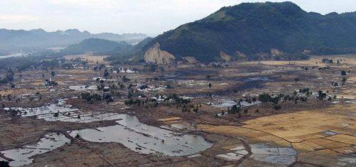 1. Destroyed Village Near the Coast of Sumatra, Republik Indonesia - Republic of Indonesia. Photo Credit: Photographer's Mate 2nd Class Philip A. McDaniel, Photo date: January 2, 2005, Navy NewsStand - Eye on the Fleet Photo Gallery (http://www.news.navy.mil/view_photos.asp, 050102-N-9593M-029), United States Navy (USN, http://www.navy.mil), United States Department of Defense (DoD, http://www.DefenseLink.mil or http://www.dod.gov), Government of the United States of America (USA).