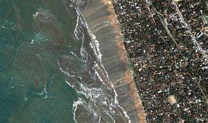 8. Kalutara Beach After the Tsunami, DigitalGlobe Satellite Photo, December 26, 2004, Democratic Socialist Republic of Sri Lanka. Photo Credit: DigitalGlobe (http://DigitalGlobe.com), Tsunami Media Gallery, QuickBird Images of Tsunami Sites (http://DigitalGlobe.com/tsunami_gallery.html), Sri Lanka, December 26, 2004, 'Kalutara Beach Detail' 'Receding waters and beach damage from tsunami'. DigitalGlobe Imagery Analysis: Tsunami Impact on Sri Lanka Tsunami Impact on Sri Lanka: DigitalGlobe's QuickBird Imagery, 26 December, 2004 <http://digitalglobe.com/images/tsunami/Sri_Lanka_Tsunami_Damage.pdf>.