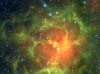 Spectacular Infrared View of the Trifid Nebula - Messier 20 (M20) Located in the Constellation Sagittarius, 5,400 Light-Years Away From Earth. Photo Credit: New Views of a Familiar Beauty, ssc2005-02, Release date: January 12, 2005, NASA's Spitzer Space Telescope (http://www.spitzer.caltech.edu); NASA/JPL-Caltech/J. Rho (SSC/Caltech), National Aeronautics and Space Administration (NASA, http://www.nasa.gov), Government of the United States of America (USA).