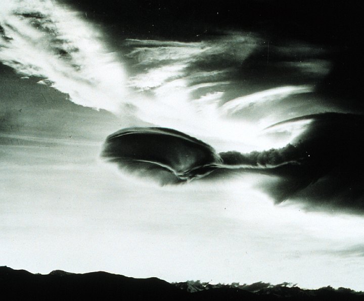 Cumulus Lenticularis, a Spectacular and Stunning Roll Cloud. Independence, State of California, USA. Photo Credit: Mr. Bob Bishop, National Oceanic and Atmospheric Administration Photo Library (http://www.photolib.noaa.gov, wea00008), Historic NWS Collection, NOAA Central Library, National Oceanic and Atmospheric Administration (NOAA, http://www.noaa.gov), United States Department of Commerce (http://www.commerce.gov), Government of the United States of America (USA).