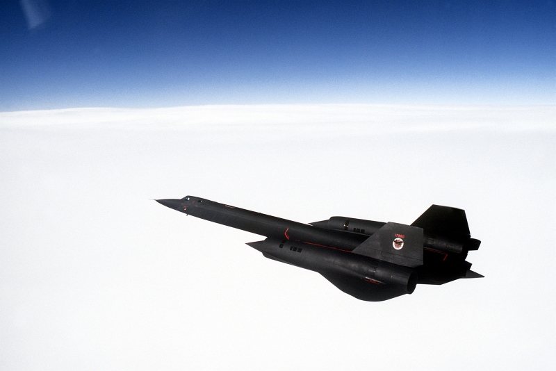 14. U.S. Air Force SR-71 Blackbird Reconnaissance Jet -- Blue Sky Above and a Solid Cloud Layer Below -- On a Mission Out of Beale Air Force Base, California. Photo Credit: Tech. Sgt. Michael Haggerty, United States Air Force; Defense Visual Information (DVI, http://www.DefenseImagery.mil, DF-ST-99-05063) and United States Air Force (USAF, http://www.af.mil), United States Department of Defense (DoD, http://www.DefenseLink.mil or http://www.dod.gov), Government of the United States of America (USA).