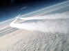 State of Alaska, USA, August 1989 -- Vigilant and Protective: High above beautiful Earth, United States Air Force (USAF) F-15 Eagle fighter jets intercept two CCCP (Soyuz Sovetskikh Sotsialisticheskikh Respublik, or in English, Union of Soviet Socialist Republics -- USSR) Mikoyan-Gurevich MiG-29 (also referred to as 'Mikoyan MiG-29') aircraft. The Soviet MiG-29s are, for the first time, traveling to the Abbotsford International Airshow in Abbotsford, British Columbia, Canada, to participate in the August 1989 airshow. The USAF F-15 Eagle interceptors actively guarding North American and United States of America's airspace are with the 21st Tactical Fighter Wing, based at Elmendorf Air Force Base (AFB), Alaska, and assigned (going up through the chain of command) to Alaskan Air Command (AAC), Alaskan Command (ALCOM), United States Pacific Air Forces (USPACAF or PACAF), United States Pacific Command (USPACOM or PACOM). Both MiG-29 'Fulcrum' fighters and the Antonov An-225 Mriya ('Cossak'), the large heavy support transport aircraft, refueled at Elmendorf AFB and continued on their journey to Abbotsford, British Columbia, Canada. Photo Credit: Staff Sgt. Kevin L. Bishop, United States Air Force (USAF, http://www.af.mil); Defense Visual Information Center (DVIC, http://www.DoDMedia.osd.mil, DFST9005759) and United States Air Force (USAF, http://www.af.mil), United States Department of Defense (DoD, http://www.DefenseLink.mil or http://www.dod.gov), Government of the United States of America (USA).