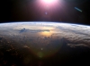 A Spectacular View of a Pacific Ocean Sunset, and an Enormous Thundercloud, July 21, 2003 at 10:17:20.420 GMT, As Seen From the International Space Station (Expedition 7), Latitude (LAT): 20.2, Longitude (LON): 131.7, Altitude (ALT): 204 Nautical Miles, Sun Azimuth (AZI): 294 degrees, Sun Elevation Angle (ELEV): -6 degrees. Photo Credit: ISS007-E-10807, Sunset, Pacific Ocean, Earth's horizon, Anvil tops, Thunderclouds, International Space Station (Expedition Seven); Image Science and Analysis Laboratory, NASA-Johnson Space Center. 'Astronaut Photography of Earth - Display Record.' <http://eol.jsc.nasa.gov/scripts/sseop/photo.pl?mission=ISS007&roll=E&frame=10807>; National Aeronautics and Space Administration (NASA, http://www.nasa.gov), Government of the United States of America (USA).