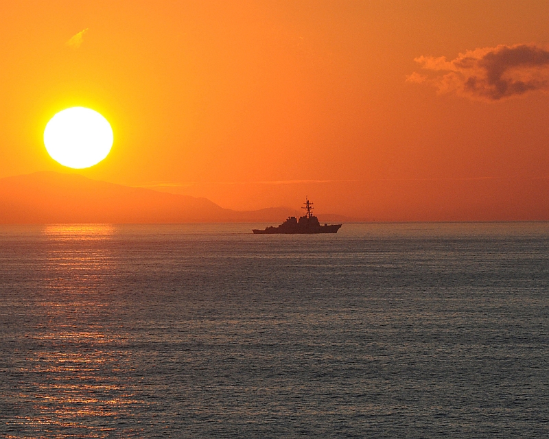 13. Scenic View of the United States Navy Guided-Missile Destroyer USS Higgins (DDG 76) In Haiti's Coastal Waters, January 15, 2010, Port-au-Prince, Republique d'Haiti (Repiblik d' Ayiti) - Republic of Haiti. Photo Credit: Mass Communication Specialist Seaman Stephen G. Hale II, Navy News Service - Eye on the Fleet (http://www.news.navy.mil/view_photos.asp, 100115-N-5049H-118), United States Navy (USN, http://www.navy.mil), United States Department of Defense (DoD, http://www.DefenseLink.mil or http://www.dod.gov), Government of the United States of America (USA).