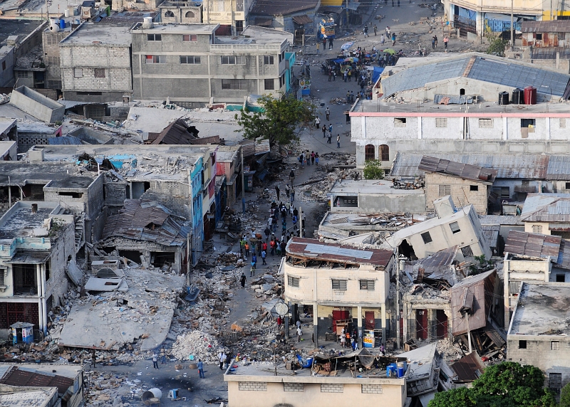 20. Survivors of the 7.0-Magnitude Earthquake Remain In the Streets, January 16, 2010, Port-au-Prince, Republique d'Hati (Repiblik d' Ayiti) - Republic of Haiti. Photo Credit: Mass Communication Specialist 2nd Class Candice Villarreal, Navy News Service - Eye on the Fleet (http://www.news.navy.mil/view_photos.asp, 100116-N-6247V-147), United States Navy (USN, http://www.navy.mil), United States Department of Defense (DoD, http://www.DefenseLink.mil or http://www.dod.gov), Government of the United States of America (USA).