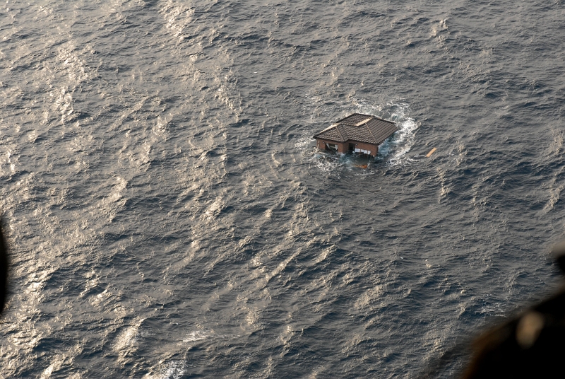 6. A Japanese Home Adrift (Floats) In the Pacific Ocean, March 13, 2011. Photo Credit: Mass Communication Specialist 3rd Class Dylan McCord, Photo Gallery (http://www.navy.mil/viewGallery.asp, 110313-N-SB672-164), United States Navy (USN, http://www.navy.mil), United States Department of Defense (DoD, http://www.DefenseLink.mil or http://www.dod.gov), Government of the United States of America (USA).